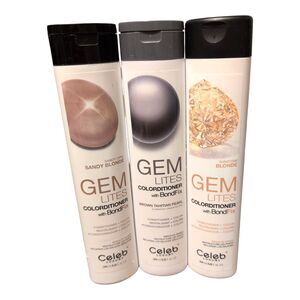 3X Celeb Luxury GEM LITES Colorditioner with BondFix 8.25 oz Sandy Blonde Brown